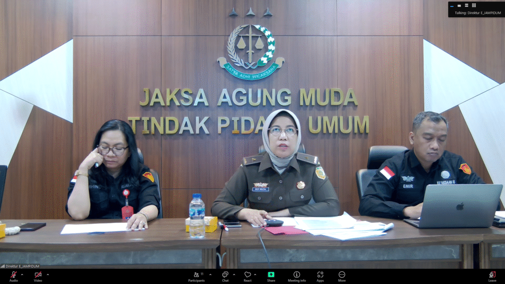 Ekspose Virtual 
penghentian penuntutan kasus kecelakaan oleh Kejari TTS dan Kejaksaan Agung RI”

