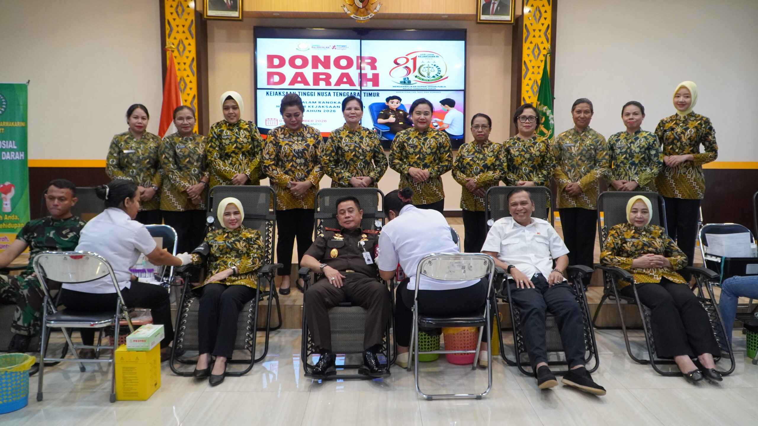 Kejati NTT Gelar Donor Darah sebagai Wujud Kepedulian Sosial Memperingati Hari Lahir Ke-81 Kejaksaan RI